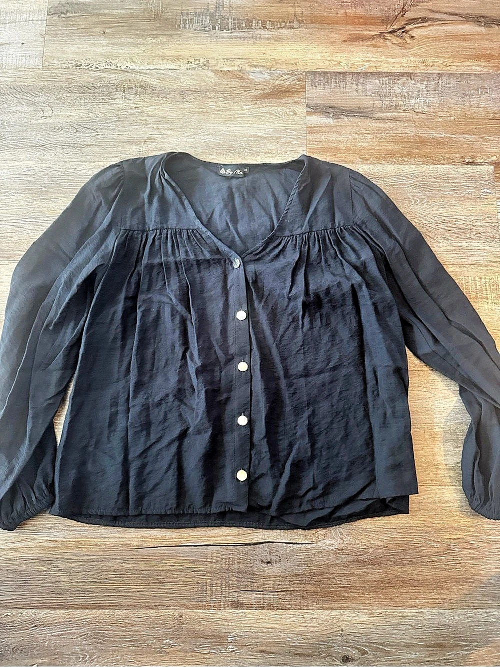 By Me Black Blouse Size Small Like New